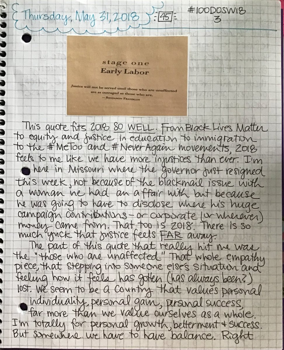 lynnahagen's tweet image. Day #3 #100DOSW18 #DWHabit #teachwrite