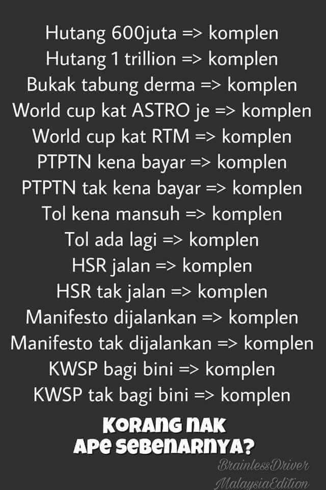 chrisraj23's tweet photo. Terima Kasih kpd sahabat saya yang menghantar ni kat saya... Kdg Kdg terpikir juga apa sebenarnya di org nak ni ... #MalaysiaBaharu https://t.co/3q9oRYIKuo