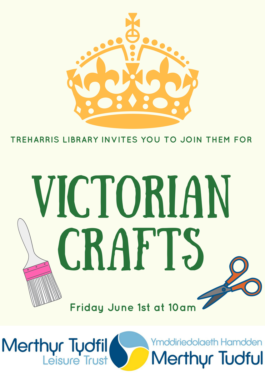 Looking for something to do this half term?
Come to Treharris library on Friday for Victorian craft!