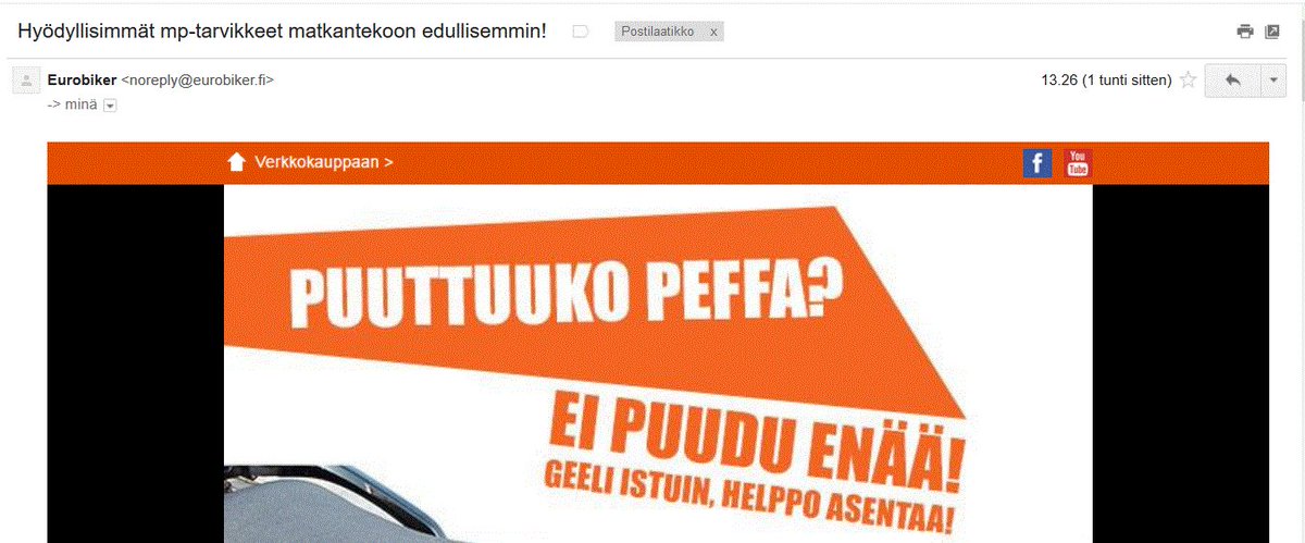 SippeS's tweet photo. Ei puutu peffa, onneksi ;D #eurobiker #uutiskirje #typo #sattuuhansitä #moottoripyörä https://t.co/zO71nVWIsY
