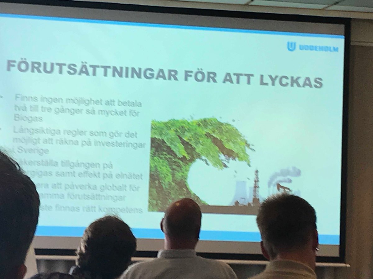 Uddeholm vill ha mycket biogas framöver, men på rimliga villkor. Jag tror att ett produktionsstöd för biogas är en del av lösningen #gasdagarna