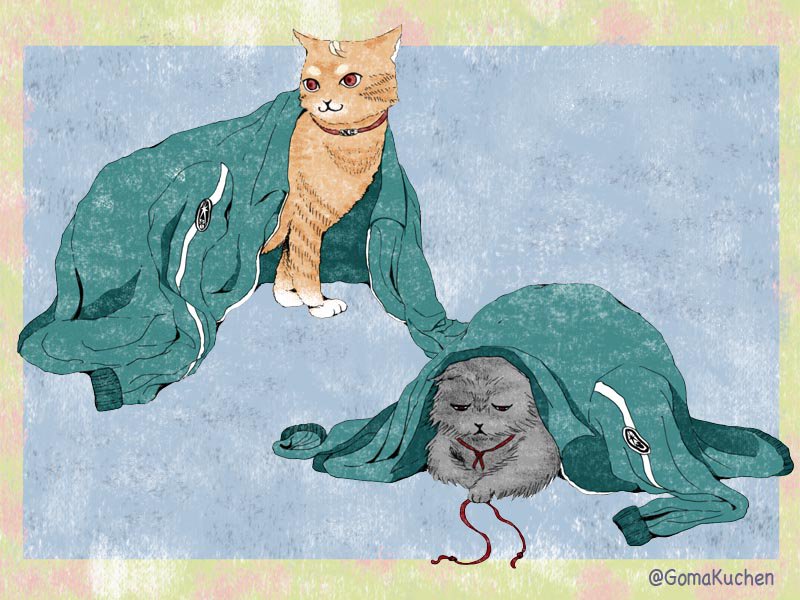「ヘッダー用に三池っぽいネコ描きました。 」|ごまケーキのイラスト