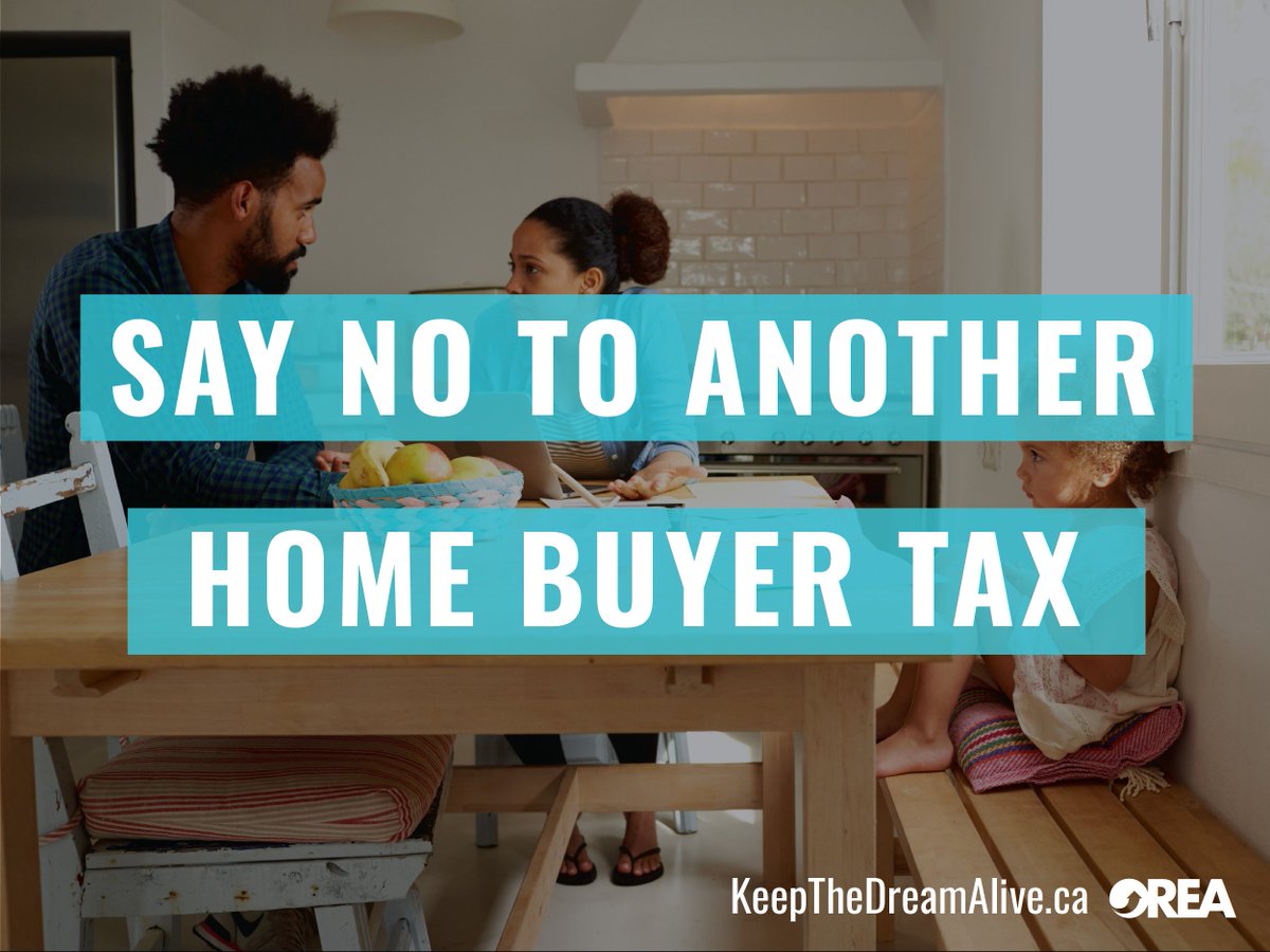 This is your chance to make a difference. Send a message to your local candidates running in the Ontario Election telling them to say 'no' to a second land transfer tax by visiting: keepthedreamalive.ca/takeaction.html