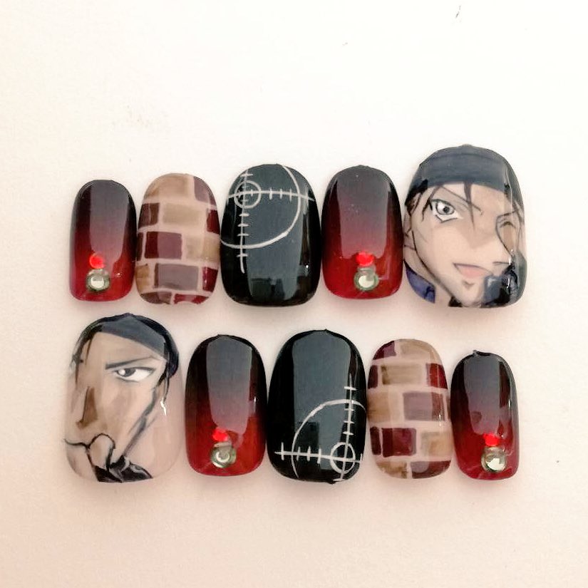 Koririo Nail 赤井さんの痛ネイルだー ﾟ ﾟ 痛ネイル 名探偵コナン ゼロの執行人 赤井秀一