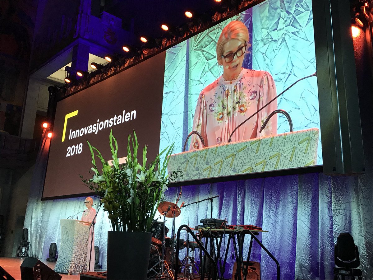 #Innovasjonstalen med <a href="/KrohnTraaseth/">Anita Krohn Traaseth</a>: Ambisiøst og offensivt om å bygge merkevaren Norge på #bærekraft. Inspirerende og fremtidsrettet, og ikke minst troverdig. Dette skal vi få til! <a href="/InnovasjonNorge/">Innovasjon Norge</a> @GunnarBovim @UniNMBU