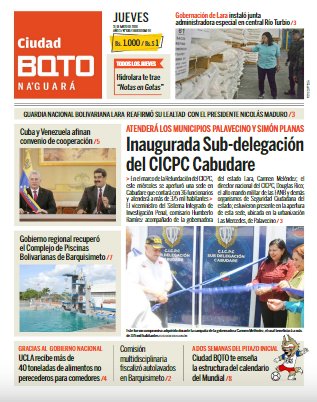 FUNDASELARA's tweet photo. Versión de la portada de este Jueves #31DeMayo de @Ciudad_BQTO #GobiernoQueCumple
#GobiernoProtector
#GobernadoraGaranteDeSoluciones
#VenezuelaTrabajaYAvanza.
#TodosConMaduro
#LaTierraDeLaEsperanzaTeApoya
@NicolasMaduro @gestionperfecta @gobiernodelara
@FUNDASELARA @Ginkellys https://t.co/hC135xG8Ch