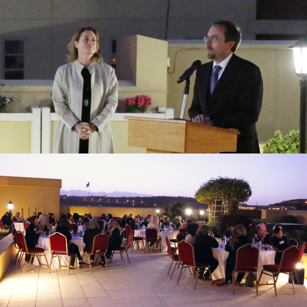 An inspiring group of #Afghan women leaders joined Holly and me at an #iftar we hosted last night. These impressive individuals are committed to a peaceful future for #Afghanistan. #AfghanWomen #USAfghanPartnership #AFG