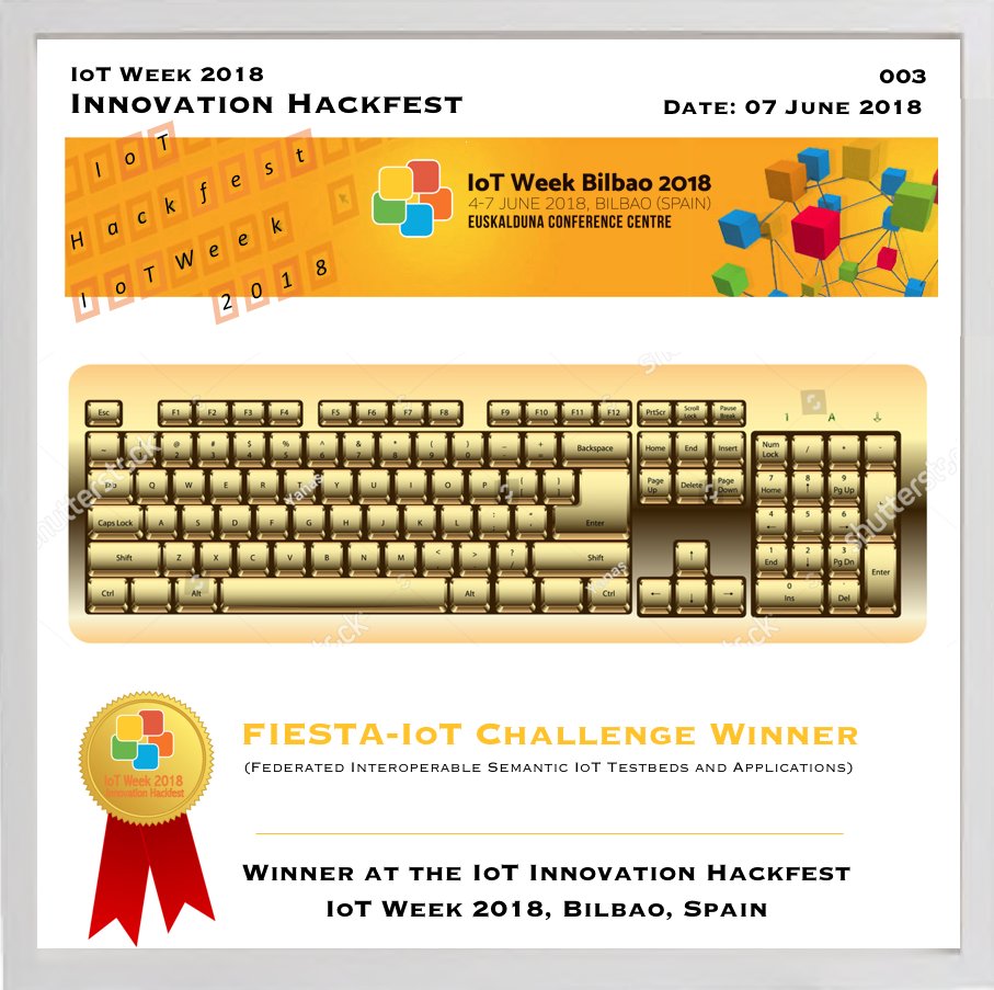 IoTResearchLabs's tweet photo. @IOTWeek 2018 is coming next week, @iotHackfest Innovating @BIG_IoT @symbiote_h2020 @fiesta_iot, join us and win the  @IoT_EPI prizes! This year framed real keyboard and cash prizes  for the winner team! https://t.co/zxaQkfZFuZ