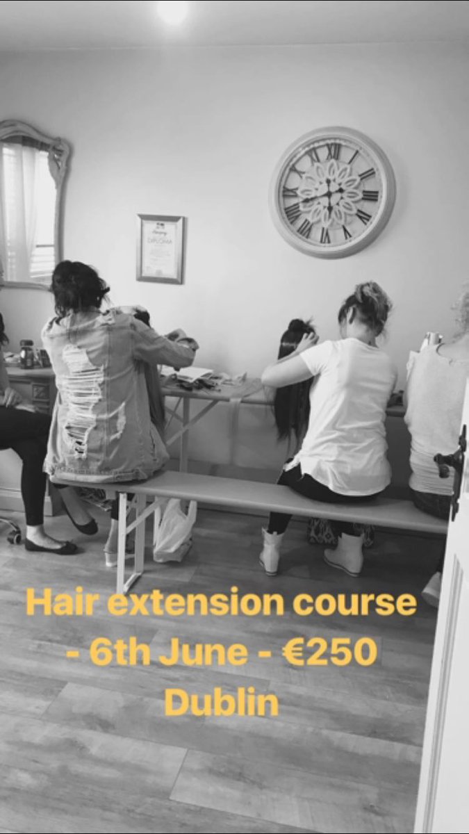 sjkhair's tweet image. Hair extension course Dublin - full kit included 💇🏼
6th June - €250 full kit included - hairdressers and non hairdressers welcome
Course includes full kit, training head, manual, certificates and hair extensions - all to take home.
#dublin #hairdresserdublin #haircourse