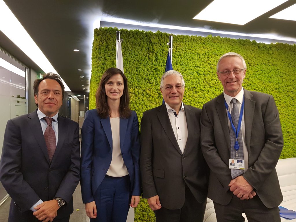 GabrielMariya's tweet photo. Excellent meeting w/ @UdoEnisa &amp; management team of @enisa_eu @SteveEnisa @EmpadinhasN on advancements of #CybersecurityPackage #ENISA mandate &amp; seat #Blueprint #NISDirective #Certification #CompetenceCenters #WesternBalkans + preparations of #CyberEurope2018 exercise coming soon https://t.co/FWZCwUiaww