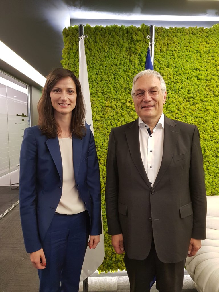 GabrielMariya's tweet photo. Excellent meeting w/ @UdoEnisa &amp; management team of @enisa_eu @SteveEnisa @EmpadinhasN on advancements of #CybersecurityPackage #ENISA mandate &amp; seat #Blueprint #NISDirective #Certification #CompetenceCenters #WesternBalkans + preparations of #CyberEurope2018 exercise coming soon https://t.co/FWZCwUiaww