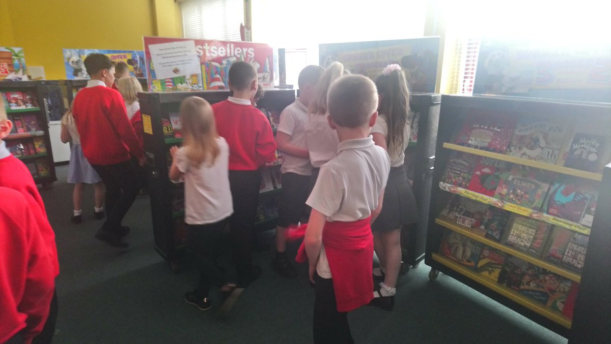 Mrs_Cartner's tweet photo. So much excitement exploring new books at the year's book fair!! 😁 #readingforenjoyment #literacy #newbooks @BowhousePS https://t.co/xIYihxjU2h