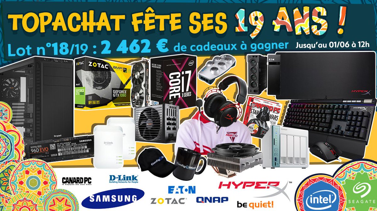 TopAchat's tweet photo. #Concours #19AnsTopAchat

Avant dernier lot avec le #Lot18 !

Follow + #RT

https://t.co/OYBXie3lqo https://t.co/XrVOn2AT8V