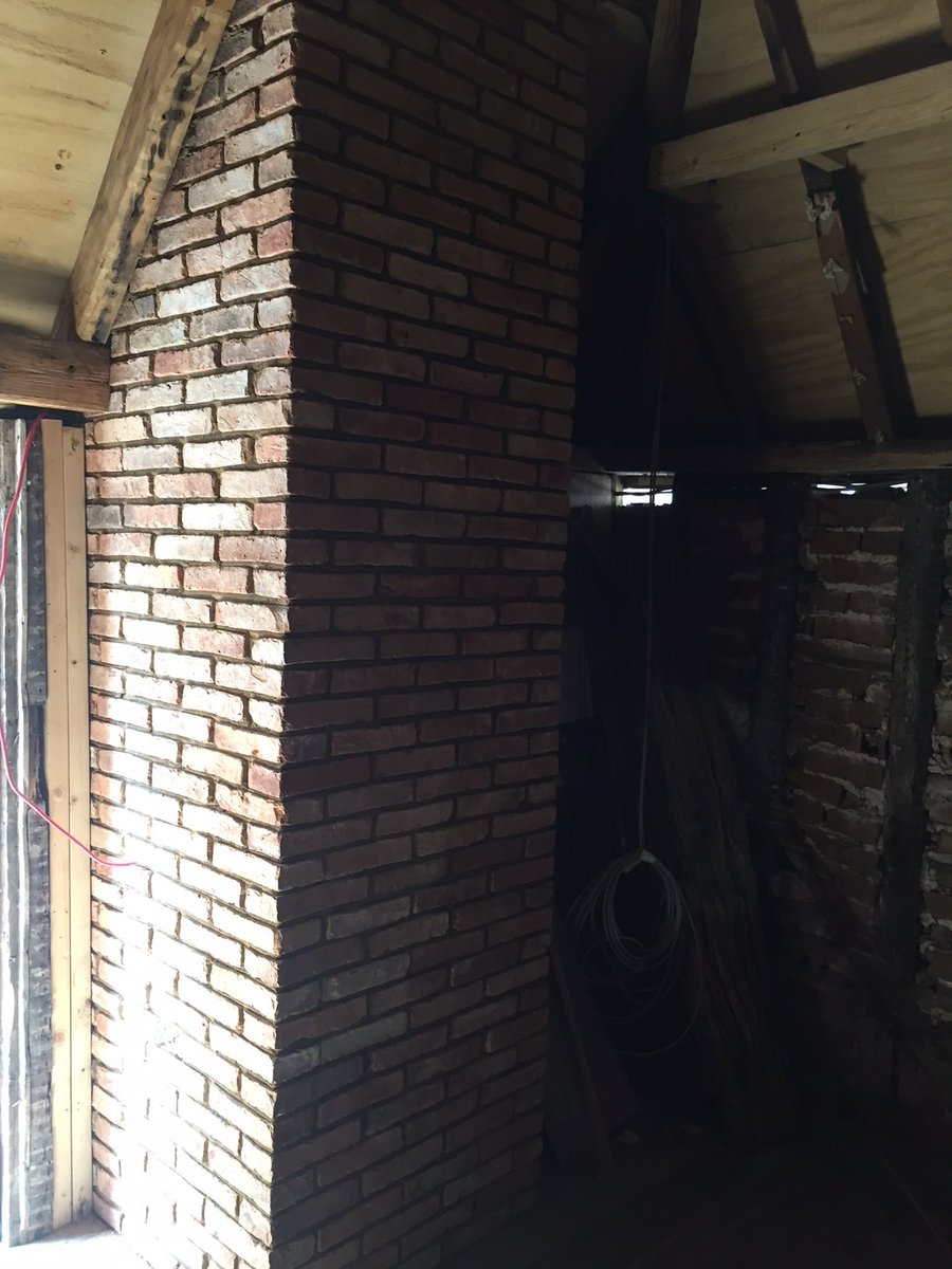 ocpmargate's tweet photo. Here is a shot of the new chimney that we have rebuilt, which will allow us to have a working fire in the fireplace discovered during our restoration. I photographed it from the roof terrace too as many will not see it from this vantage point... #margate https://t.co/vfOctHO45z
