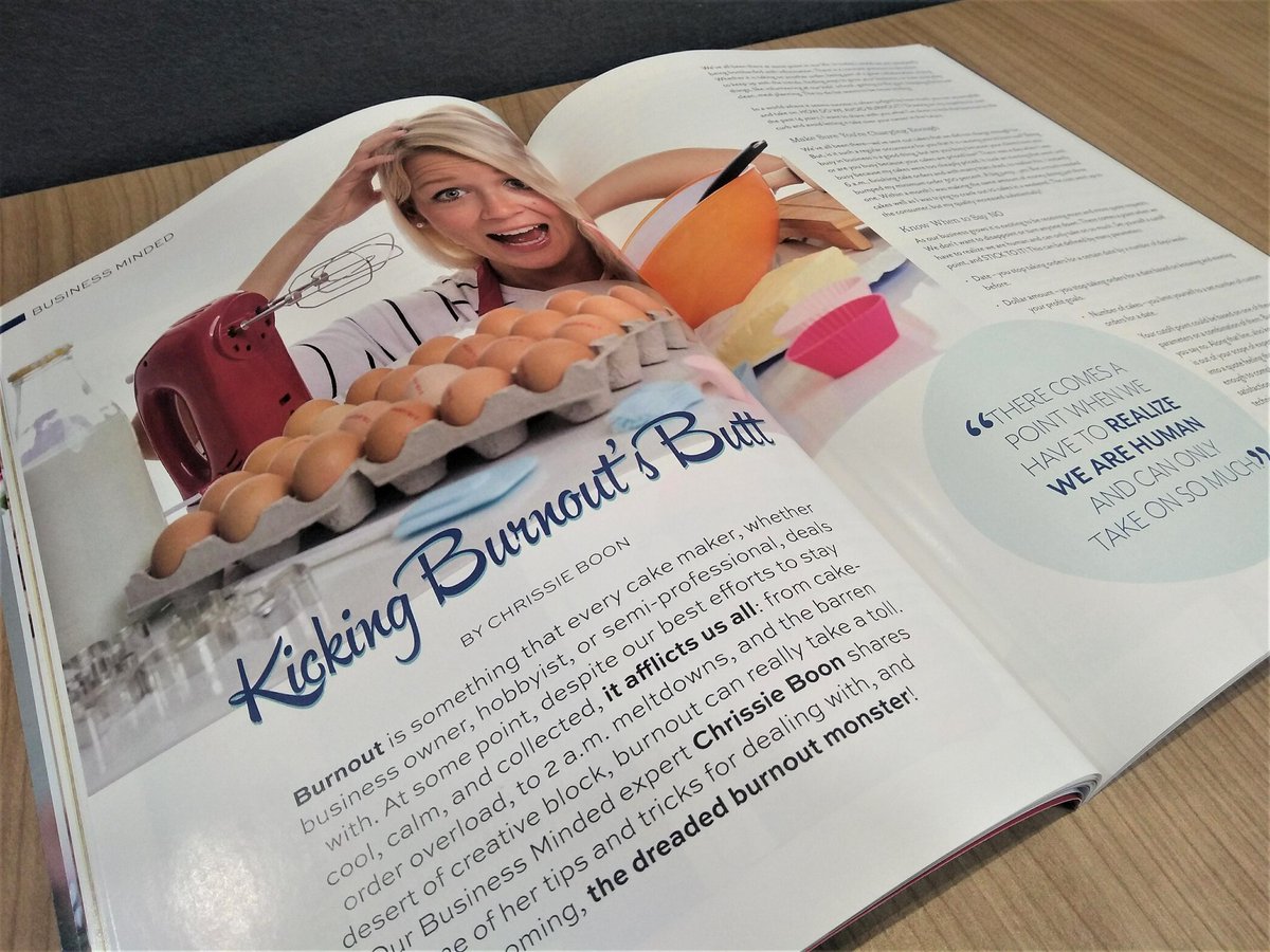 CakeDecMagazine's tweet photo. Our Business Minded Expert Chrissie Boon from @TooNicetoSlice shares some of her tips and trick for Kicking Burnout's Butt in our May/June Wedding Trends issue!! SUBSCRIBE today and learn from experts!! 

#cakedecorating #tips #expertpicks https://t.co/kU3s5hYIRx