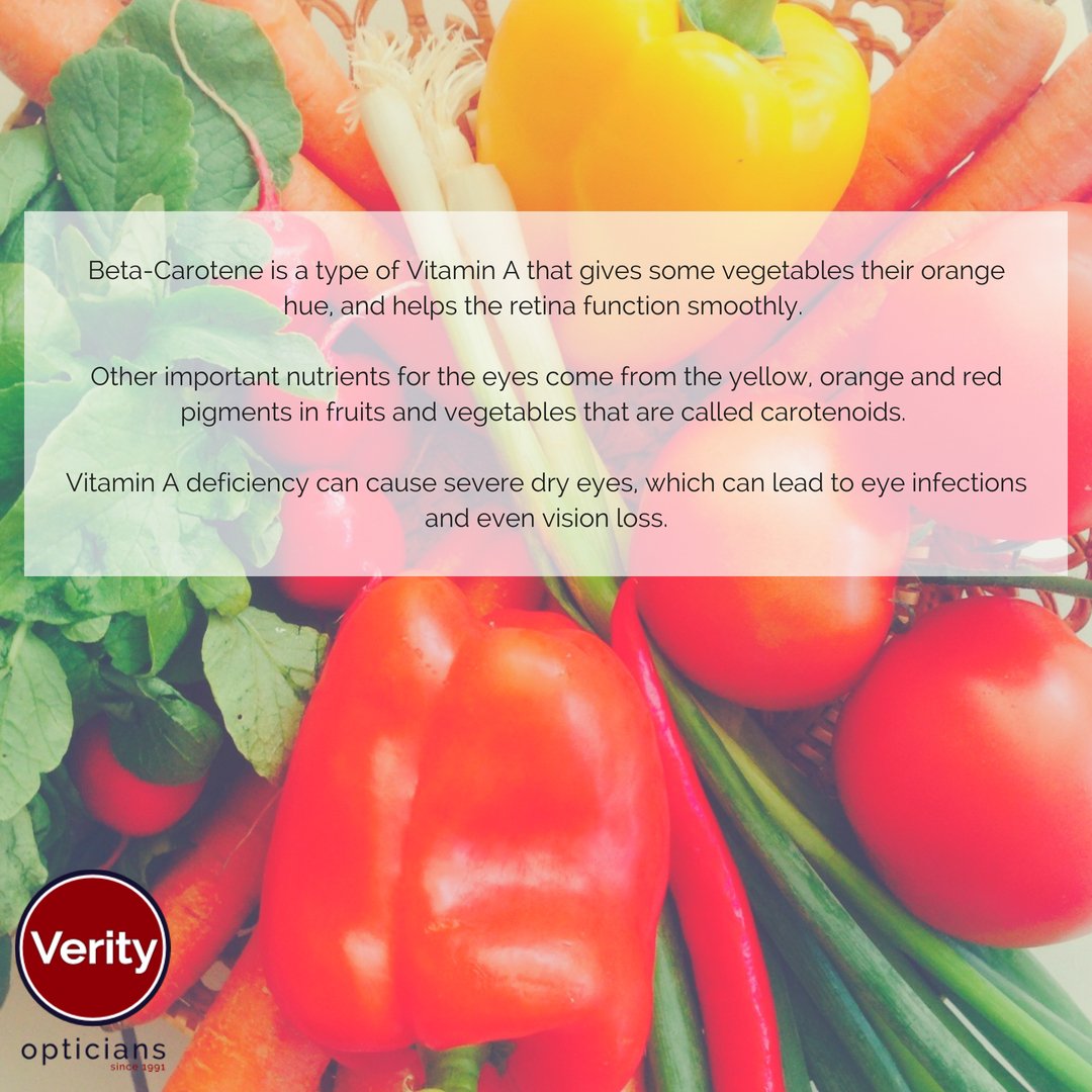 Did you know that all of those summer salads have health benefits for your eyes too? There's a plethora of vitamins and nutrients found in colourful vegetables that promote healthy eyes, including Vitamin A, beta-carotene and carotenoids.