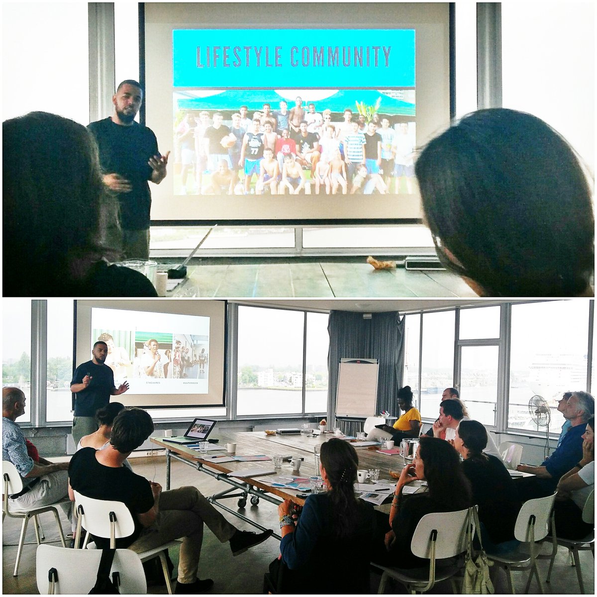 "<a href="/TTTBasketball/">Triple ThreaT</a> is more a brand instead of a social foundation", inspiring presentation by @OkrahDonkor about community building. Supporting to follow one's passion, motivation and energy. Thanks to @OkrahDonkor <a href="/JeroenvanSpijk/">Jeroen van Spijk</a> #trainingplacemaking #community #sharing #design