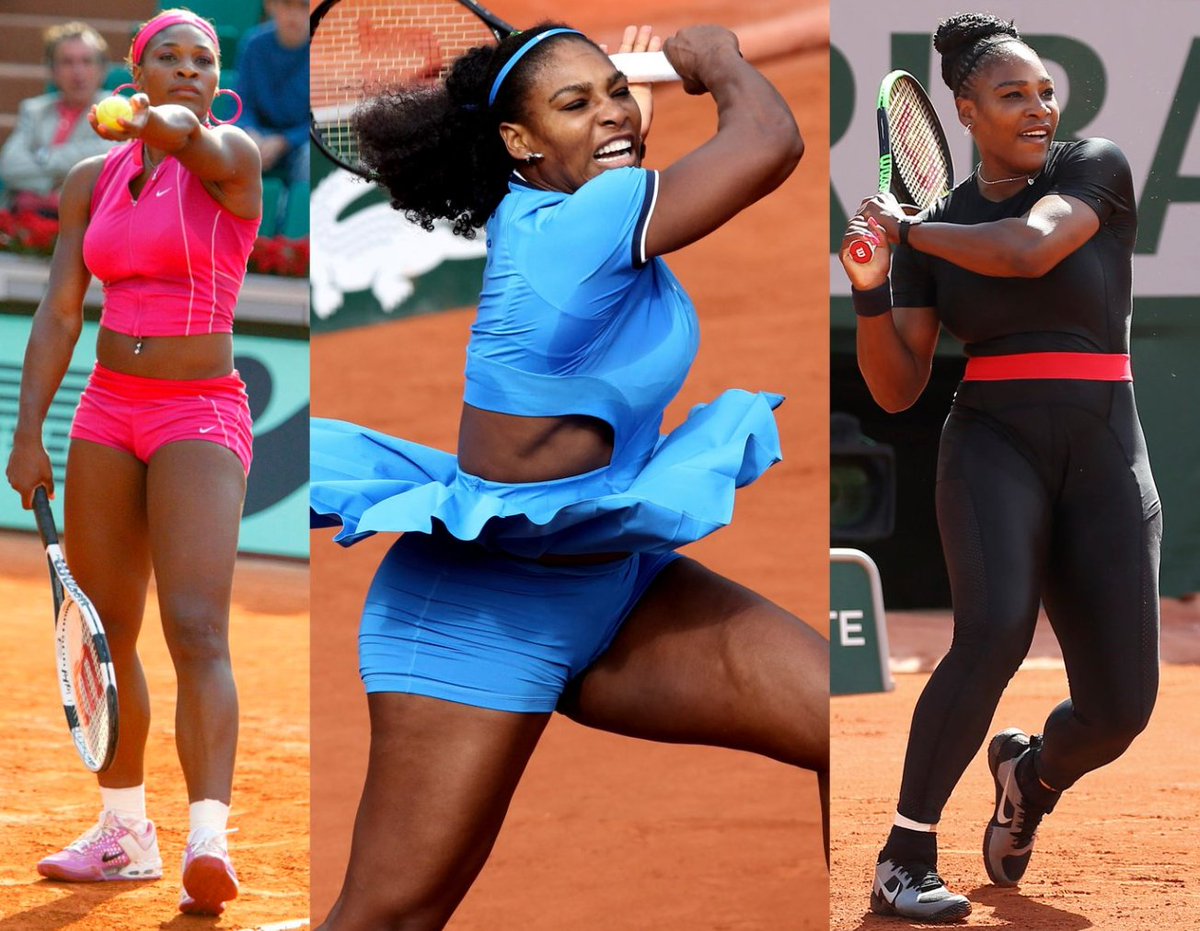 closerfr's tweet photo. PHOTOS. Serena Williams : ses tenues les plus stylées et surprenantes à Roland-Garros #RolandGarros
https://t.co/PiBFLfepDc https://t.co/a2MBGsOPqw
