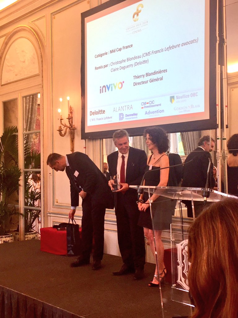 TBlandinieres's tweet image. Ce soir @InVivoGroup est récompensé pour l&apos;ensemble de son parcours dans le cadre des Grands Prix de la #croissance externe 🏆@CFNEWStweet #GPCFNEWS Félicitations a toutes les equipes ! #premiertweet #espritdequipe