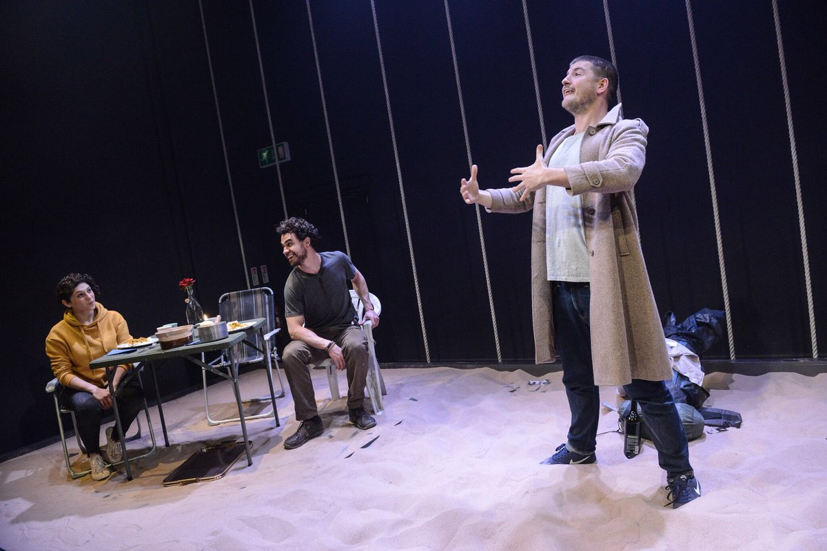 KesbyKiaran's tweet photo. Press night for Europe After The Rain! Good luck to all the cast and crew. Hope you all have a great show. 
Directed by: Cara Nolan
Designed by: Amelia Jane Hankin 
Lighting designer: Kiaran-Lee Kesby
Sound designer: Nuno Santos
Photo credit: Robert Day @mercurytheatre https://t.co/cCEU2W0pMz