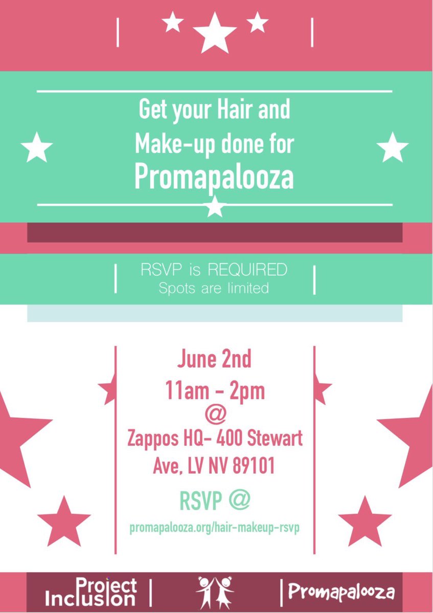 projinclusion's tweet photo. Will you be joining us for our 4th annual Promapalooza?! Want to look your absolute best? Come get your hair and make up done 100% free. Just RSVP. More info attached 👍🏻💙 https://t.co/ZzfKhLUWLu
