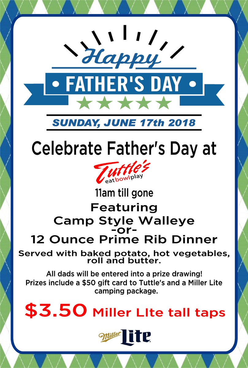 Tuttlesbowling's tweet photo. Celebrating all Dad's all day long! #family #friends #bowling #goodfood #greattimes #beer #fathersday https://t.co/VaWio0ZMhW