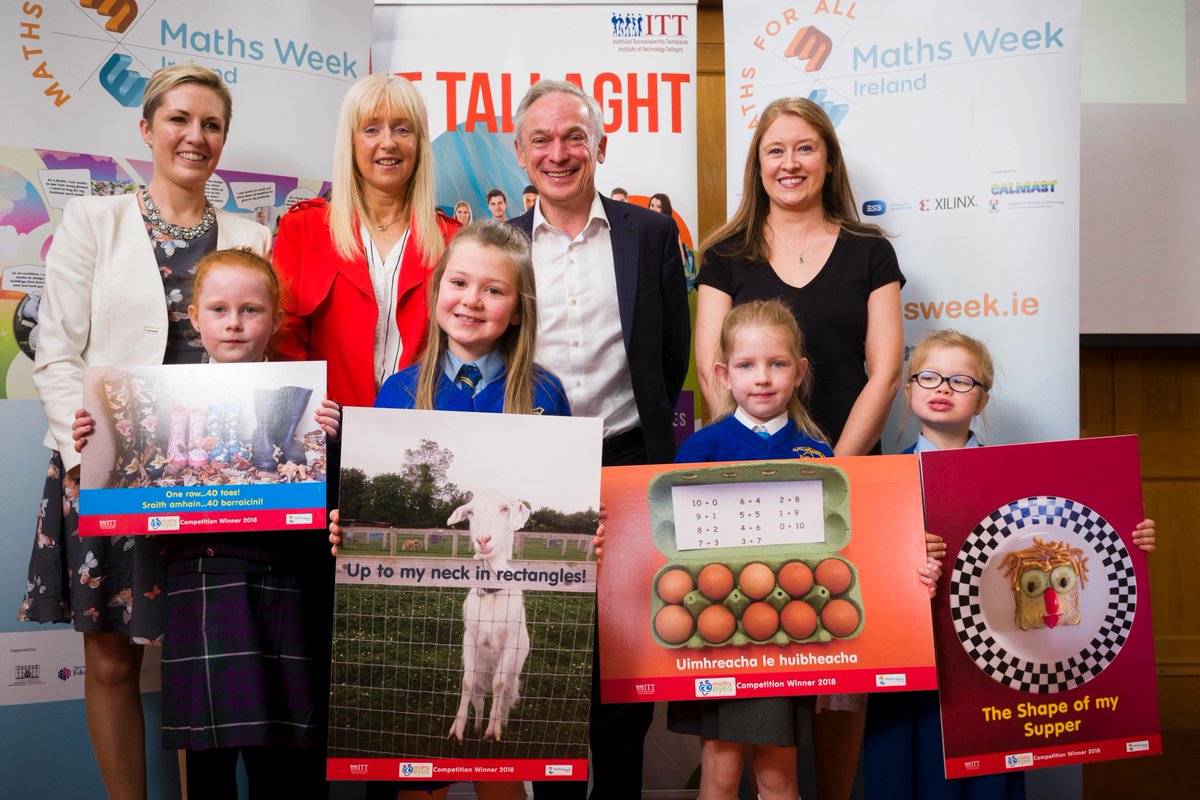 The Maths Week Ireland Maths Eyes awards ceremony took place last Wednesday (30 May 2018) where winners displayed their creative works and were presented with their awards by Minister for Education and Skills, Mr Richard Bruton. #MathsWeek #MathsEyes 📸 facebook.com/pg/HaveYouGotM…