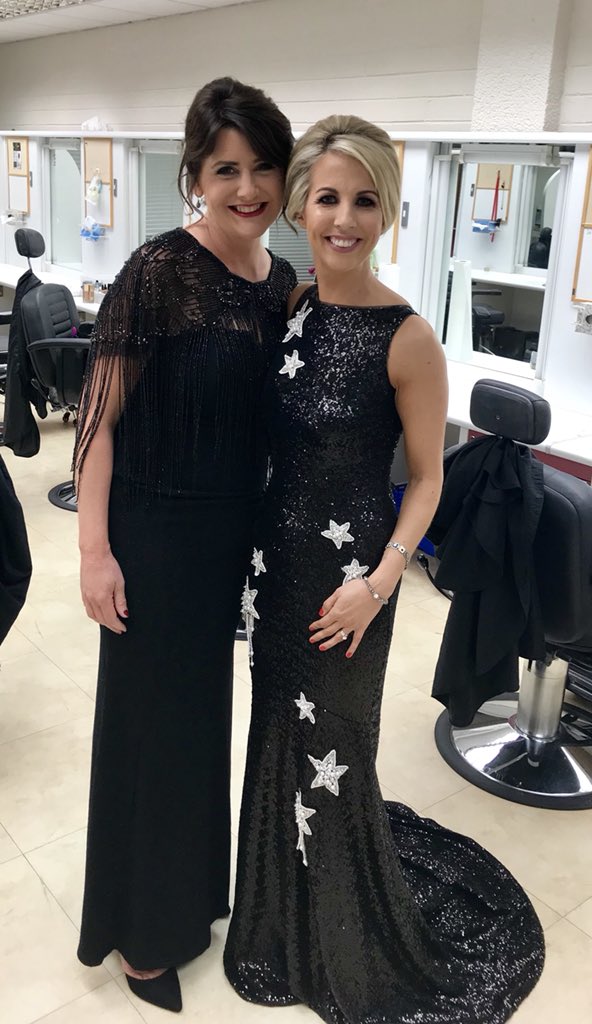 Quick change after the <a href="/rtenews/">RTÉ News</a> #SixOne and <a href="/KeelinShanley/">Keelin Shanley</a> and I are off to the #iftagala18 #IFTA