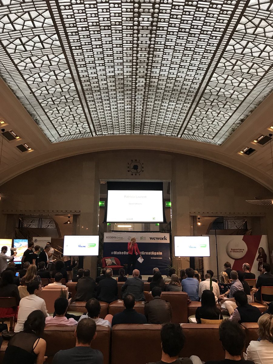 Coup d’envoi du #MOPGA1 en présence de Patricia Laurent, Directrice et cofondatrice de <a href="/GreenUnivers/">GreenUnivers</a> #wework <a href="/WeWork/">WeWork</a> #paris #paris9 #MakeOurPlanetGreatAgain #lifeagency #supr #ecologie #innovation #greentech