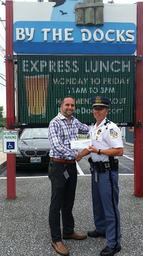 #BCoPD thanks By The Docks restaurant owner, John Kanellopoulos, who raised $2500 for the BCoPD PAR fund ow.ly/OoEe30kheGC during a fundraiser held in memory of #AmyCaprio last night! ^JzP x.com/BACOPoliceFire…