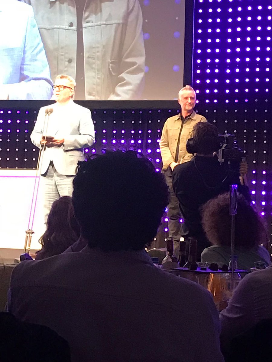 tom_watson's tweet photo. Perhaps politicians shouldn't have protest singers as heroes.  But @billybragg is mine. Honoured to present him with the Outstanding Contribution to British Music award @TheIvors https://t.co/u7sJQNve6L