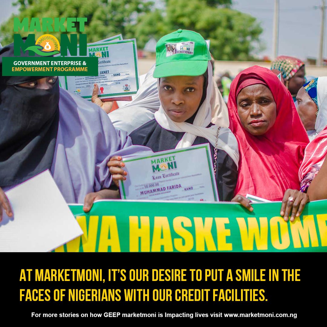 At Marketmoni, it’s our utmost desire to put a smile in the faces of Nigerians with our effective credit facilities. #GEEP4U #MarketMoni #GEEPMarketMoni