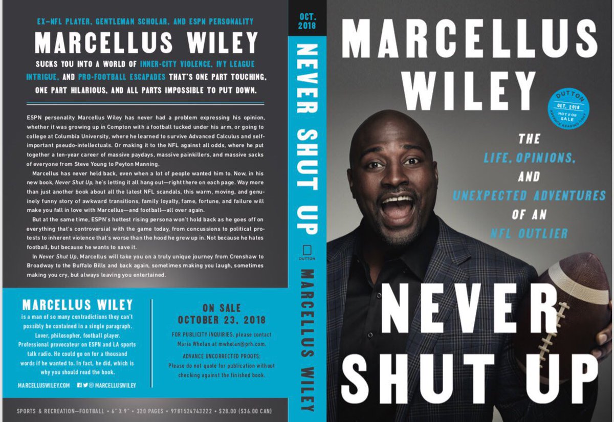 marcelluswiley's tweet image. I’m 1000% sure that Lebron can’t win this series!  Soooo, if the #Cavs beat the #Warriors in the NBA Finals, I’ll give everyone who retweets this a signed copy of my book “Never Shut Up” 🙌🏿 

#damariousrandallchallenge ##tweet1/2 #fp #nbafinals penguinrandomhouse.com/books/572553/n…