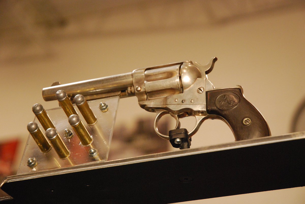 NickNhoward's tweet photo. Colt's Armory printing press. We just finished restoration of the press. Gun is a Thunderer .41 cal and made in 1887. Just 1 year before the press. Both made in Hartford factory. https://t.co/YhjtaJRtSH