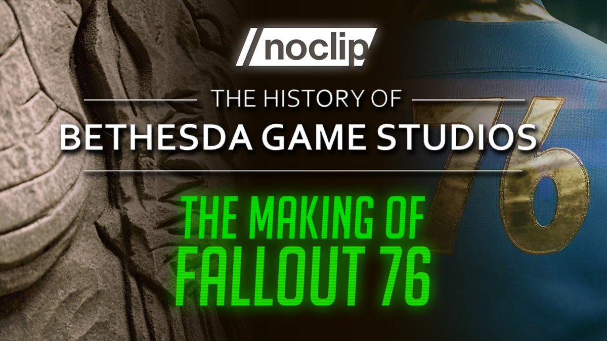 noclipvideo's tweet image. Noclip's latest documentary series dives into the history of @BethesdaStudios and reveals the design of their latest adventure, Fallout 76. WATCH THE TRAILER: youtube.com/watch?v=zDPzlj…
