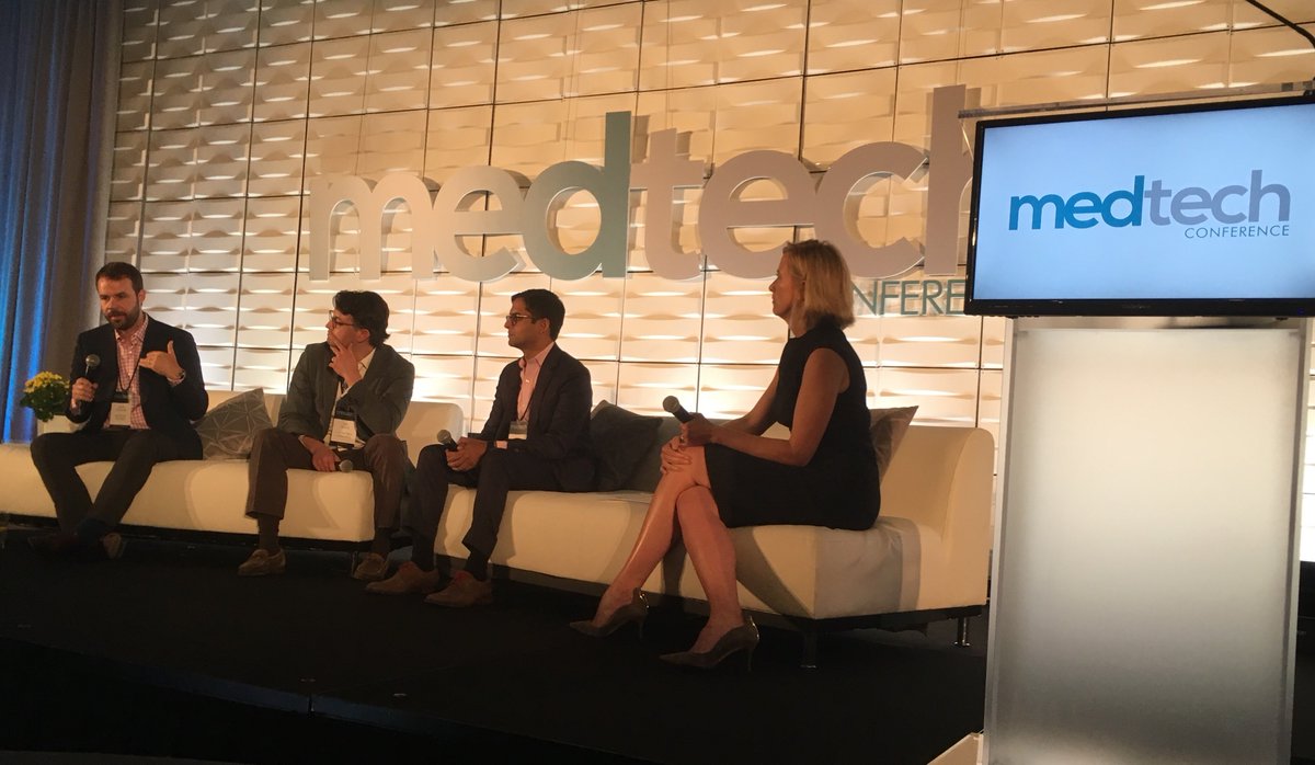 MedTechTom's tweet photo. Medtech Conference Co-Chair Leslie Trigg, CEO of @OutsetMedical, leading inclusive conversation with investors in medtech. Early-stage rep @JasonLettmann drops some tips for teams trying to raise that first round. Hint: Proof the Powerpoint. @MedtechTalk #medtech #medtechtalk https://t.co/jtF5YY03xE