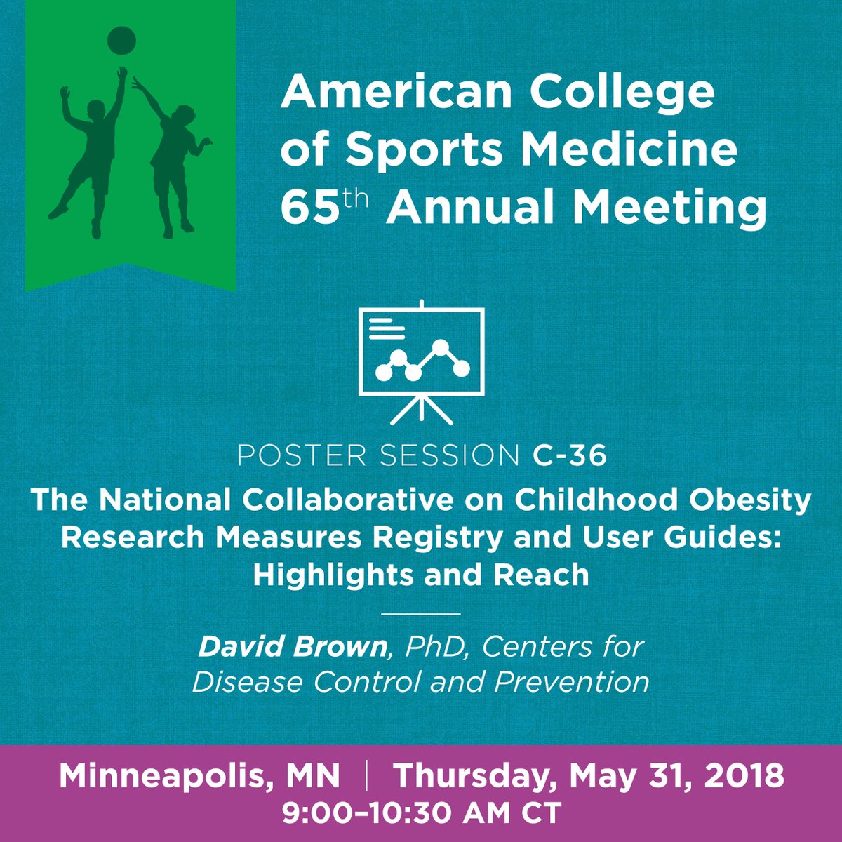 Don't miss David Brown's poster session on <a href="/NCCOR/">NCCOR</a>'s Measures Registry and User Guides starting at 9 AM CT. <a href="/CDCgov/">CDC</a> #ACSM18 ow.ly/Gkud30kbCFs