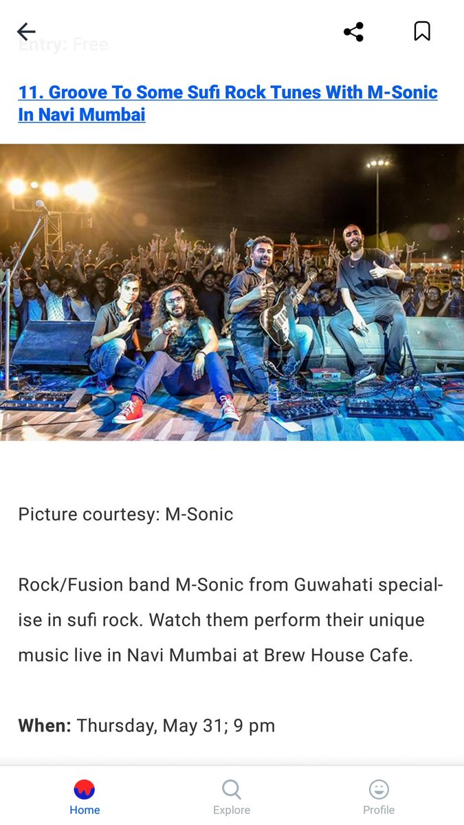 PoojaBD's tweet photo. Fill your Thursday evening wit sounds of the Sufi rock band #MSonic playing exclusively tonight at @BrewHouseCafeIN #Belapur #Navimumbai - Thanks @WhatsHotMumbai for the feature. #PRestaurants https://t.co/Hrxx0qTZJF