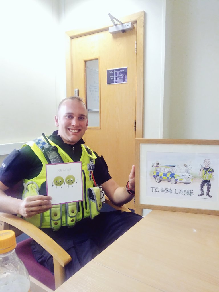 North Yorkshire Police - Yorkshire Coast (@nyp_coast) on Twitter photo Today is PC434's last day with us as he leaves for <a href="/NYorksRPG/">NorthYorksPolice RPG</a> :(
We wish him all the best but he will be sorely missed! #BestTrafficCop #TrafficOfficers Today is PC434's last day with us as he leaves for <a href="/NYorksRPG/">NorthYorksPolice RPG</a> :(
We wish him all the best but he will be sorely missed! #BestTrafficCop #TrafficOfficers