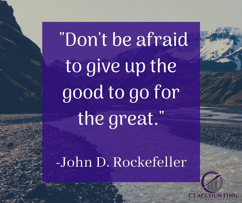 C2_Acctg's tweet image. Do not settle for good enough when you are yearning to be great!

#C2Accounting #OrganizeSimplifyDemystify #QuickBooksExperts #ThursdayMotivation #Greatness #Success