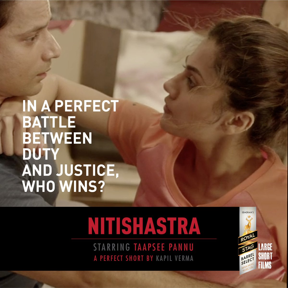 SelectShorts's tweet image. When life compels you to practice what you preach. Coming soon #Nitishashtra, a perfect short starring @taapsee, directed by @kapzverma. #BarrelSelect #LargeShortFilms #MakeItPerfect @vickyarora86