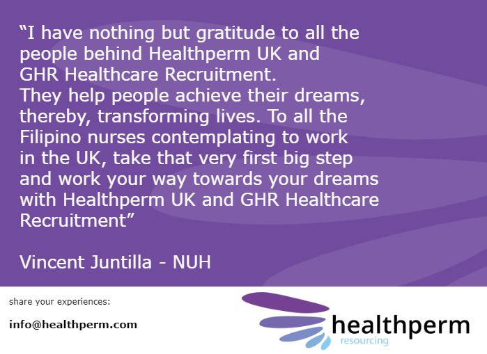 HealthPerm's tweet photo. We share our nurses' experiences working with us, to secure role in the NHS #JoinHealthPerm #NHS70 https://t.co/3NDf9FF552