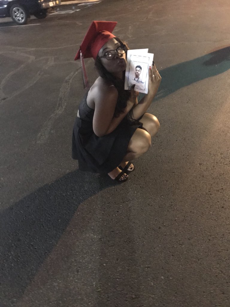 jadejasha's tweet photo. hol up, waittt a min 🤪 im a NC graduate. the wait is overrr ya feel me but stink i did it for you ❤️ #RestUpTae 😘 https://t.co/qBtqIZulEi