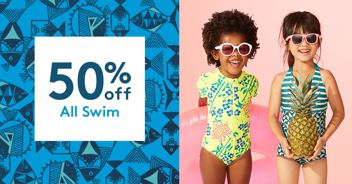 teacollection's tweet image. Pool season has begun! Who's ready for sun, water, friends and fun? Starting now, all Tea swim is 50% off: bit.ly/2xtXxb7