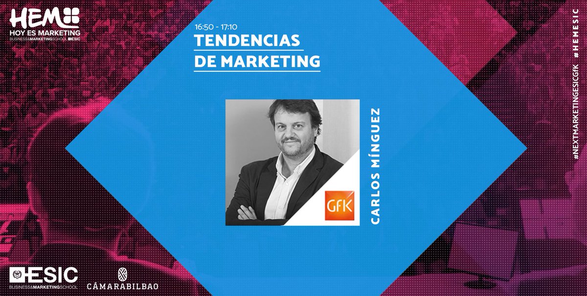 ¡No te muevas! porque en el siguiente bloque "Tendencias de Marketing" vamos a conocer las conclusiones del estudio que han realizado conjuntamente #ESIC y <a href="/GfK/">GfK - An NIQ Company</a> con <a href="/cminguezb/">Carlos Mínguez</a> #NextMarketingESICGfK <a href="/Camarabilbao/">Cámarabilbao</a>