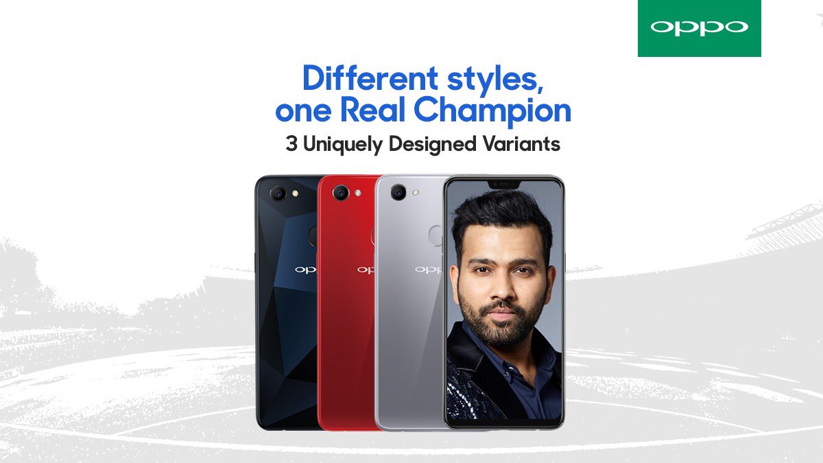 ImRo45's tweet photo. There is something for everyone! #StyleYourPlay with the #RealChampion #OPPOF7, now in 3 uniquely designed variants, Solar Red, Moonlight Silver &amp; Diamond Black. Know more: https://t.co/8r3M3ratuh @oppomobileindia https://t.co/q4HgQNDAkj