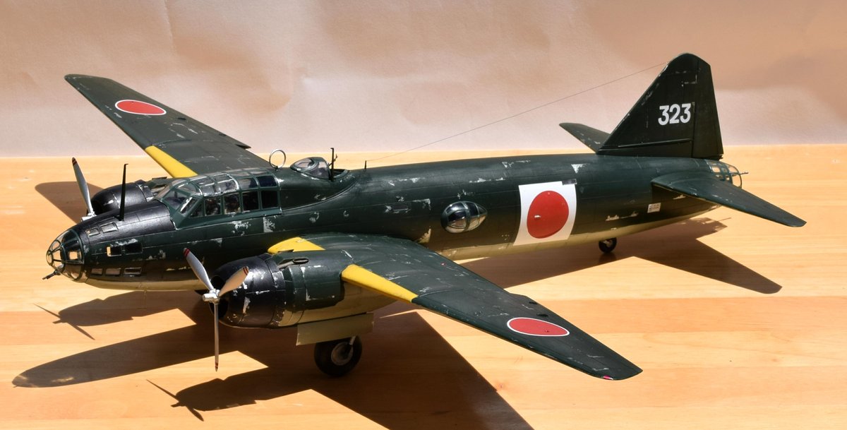 豚雲海 On Twitter 土曜日開催の 書泉ミリタリーマーケット 新刊のために用意しました1 48 一式陸上攻撃機 山本五十六搭乗機 の記事ができました せっかくの大スケールなので キャノピーを取り外して 山本さん以下クルーが見えるようにしています Https T Co