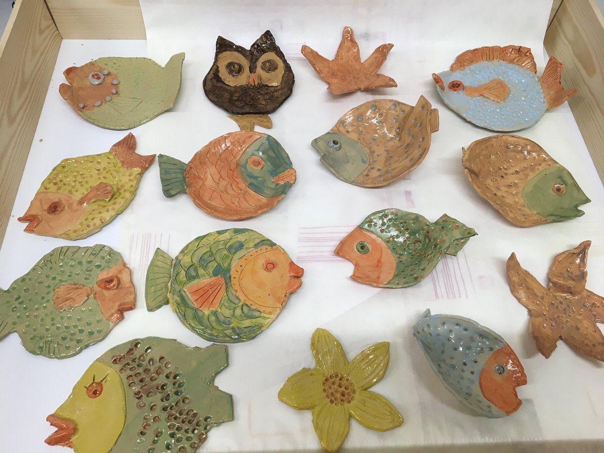 mksnap's tweet photo. Our kiln continues to produce fantastic results from our learners such as these fishy creations 🐟 🐠 which can be bought as candle holders or as framed underwater scenes from our craft stall. Drop by to see our full collection #mksnap #charity #craftproduction #pottery https://t.co/wJ6oPJT2p1