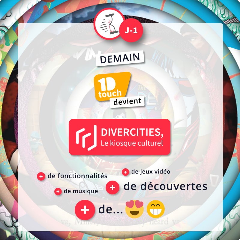 🚀 J-1 // Dans les starting blocks  🚀 L'aventure #1Dtouch évolue et devient #Divercities : des ressources culturelles numériques rassemblées au sein d'un kiosque qui s'intègre dans un véritable écosystème dédié à la #découverte et à la #diversité 🤩  #KeepInTouch