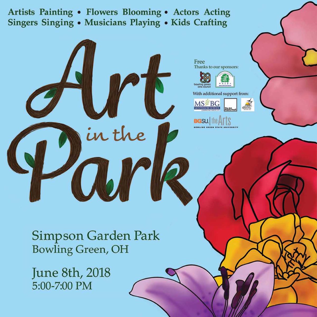 Join local artists, musicians, and performers at this year's Art in the Park!